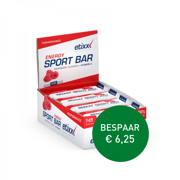 Apotheek Du Faux | Energy raspberry sport bar 12 x 40g