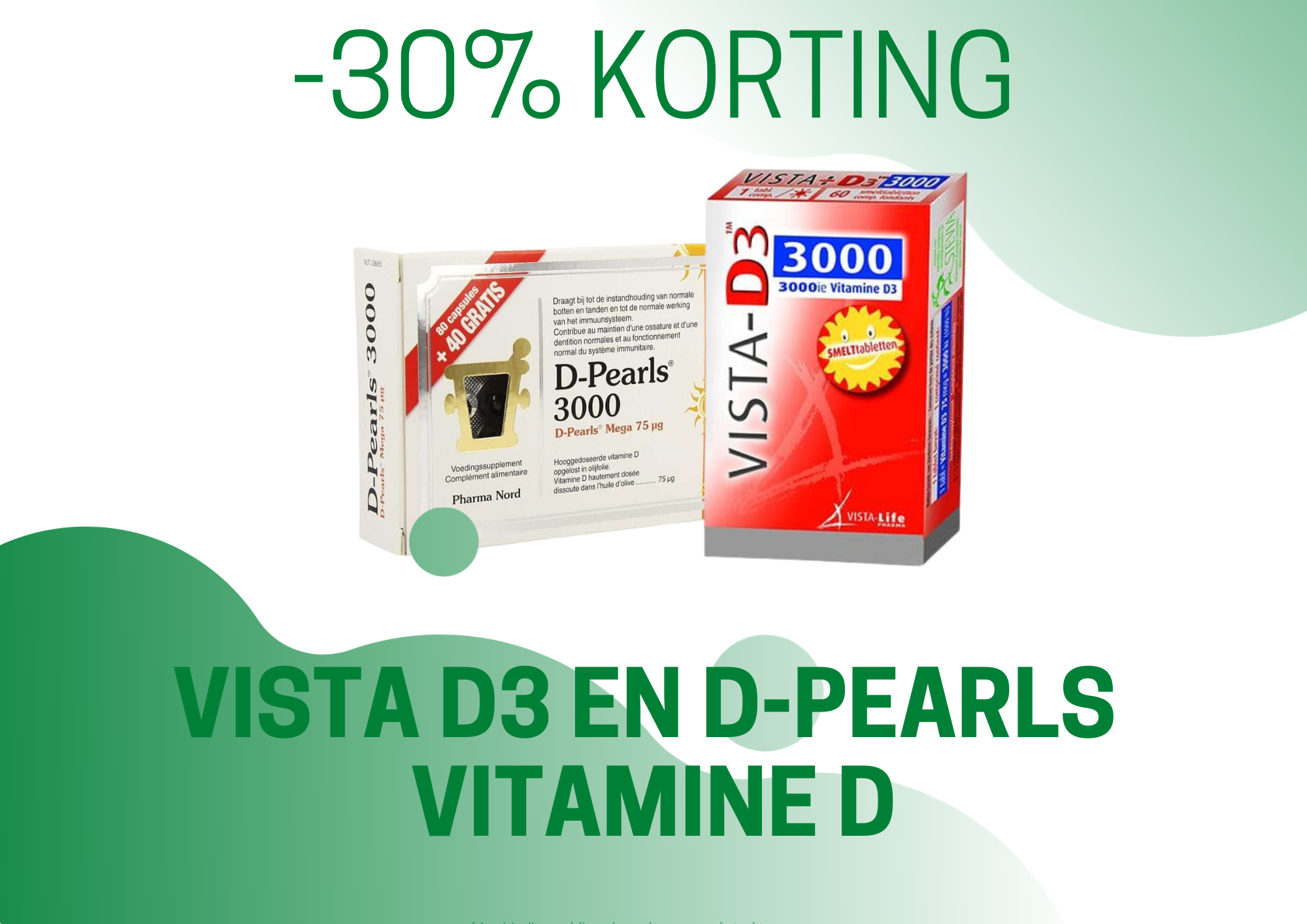 Promotie Vista D3 en D-Pearls vitamine D (liggend)